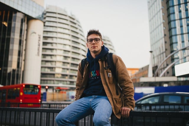 man posing for personal portrait photography near Old Street
