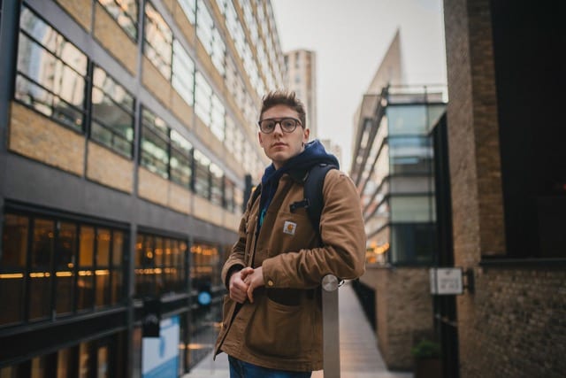 man doing a fashionable personal portrait photo