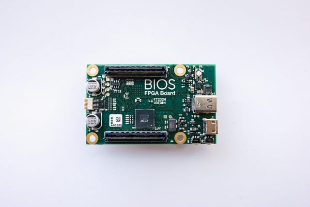 a close up angled shot of a silicon electronics board