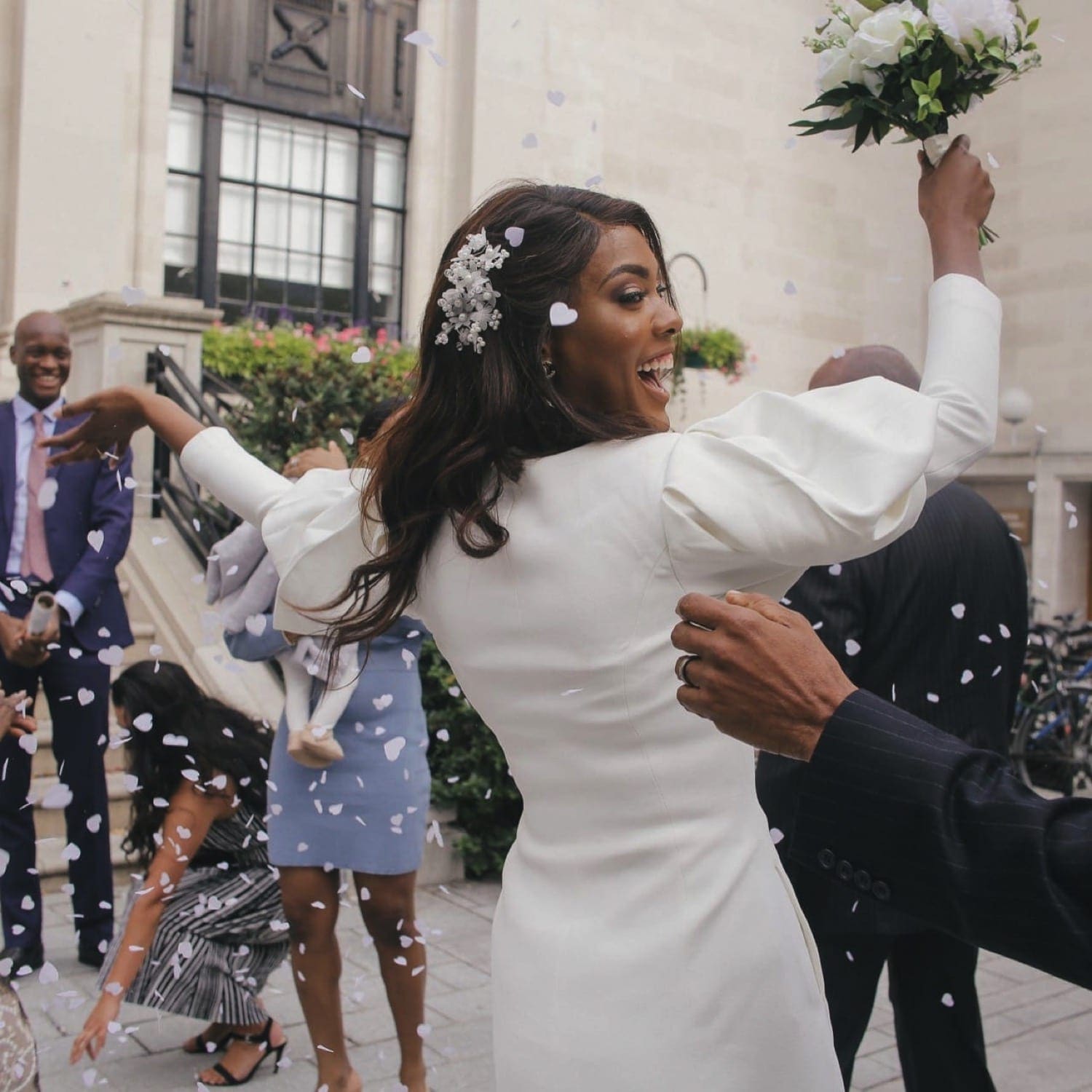 bride dancing on a wedding