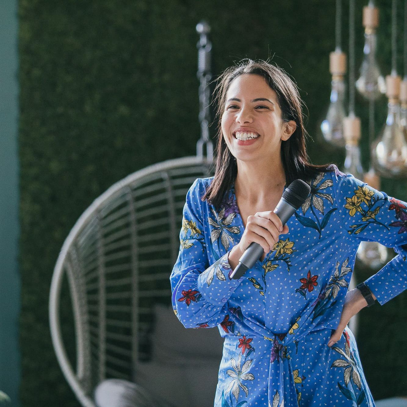 photo of a host at an business event