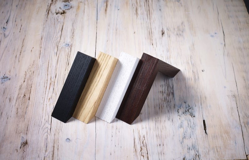 Four frame materials on a white surface